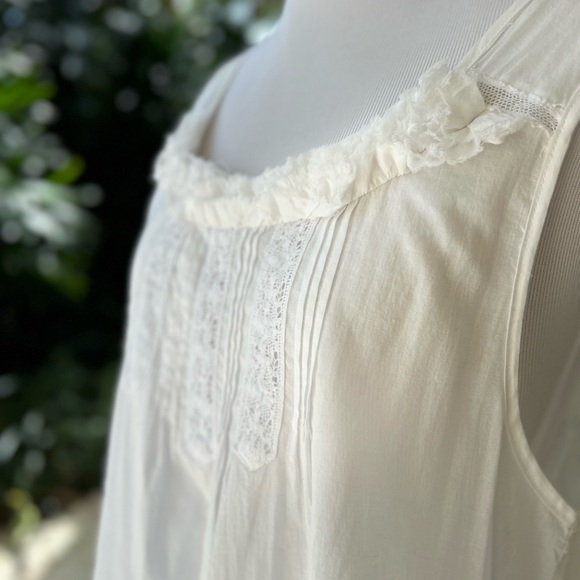 Zara Basics white cotton sleeveless top size M - Picture 4 of 7